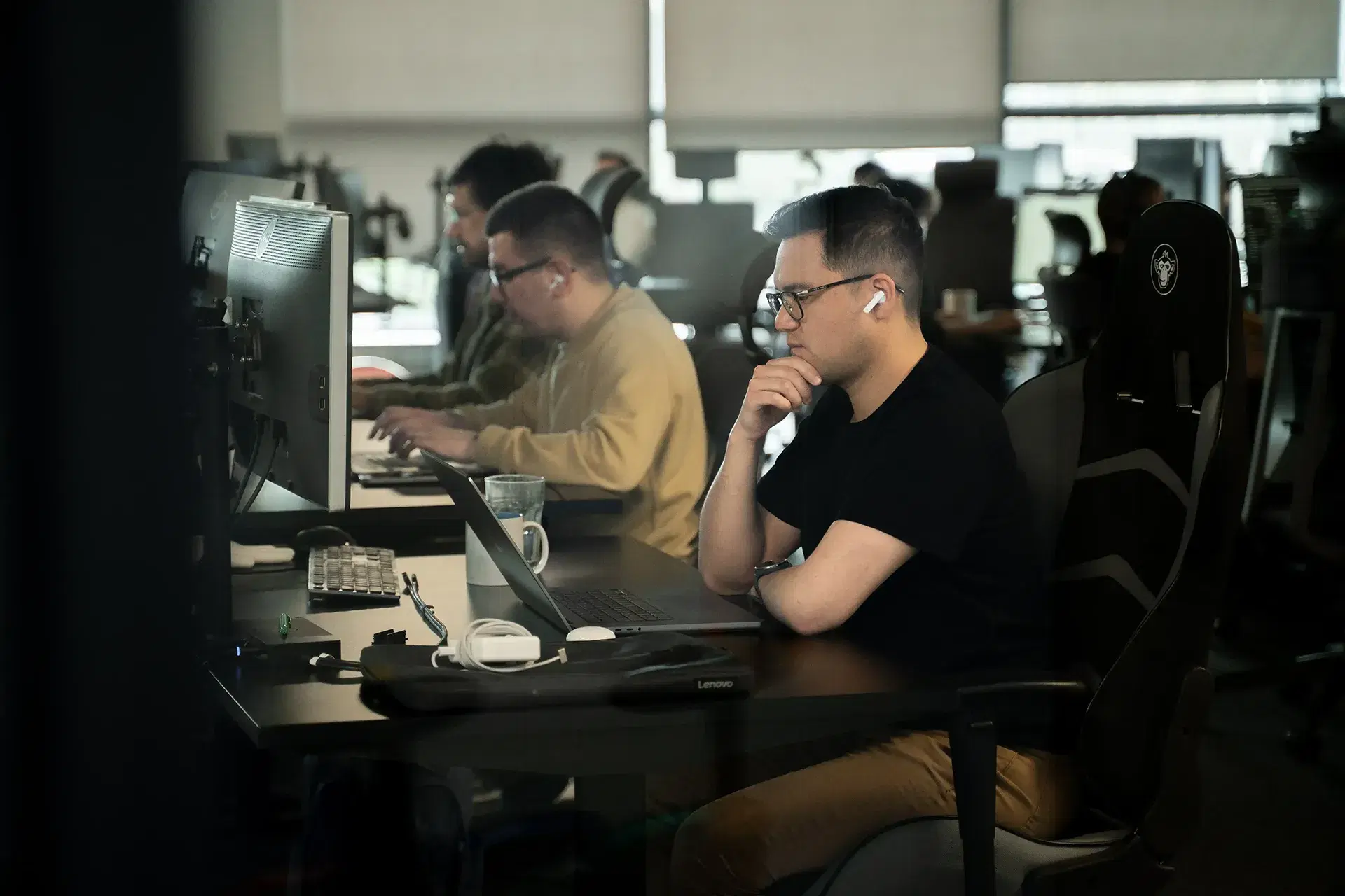 Security engineers working